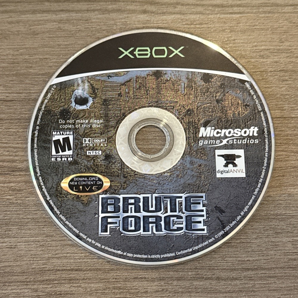 Brute‎ Force (Microsoft Xbox, 2003) Platinum Disc Only